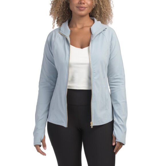 YOGALICIOUS Thunder Lux Suri Flared Hem Full Zip Jacket - Picture 1 of 2